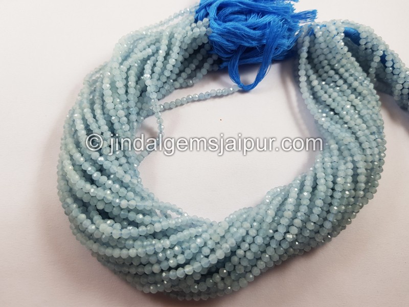 Aquamarine Micro Cut Round Beads